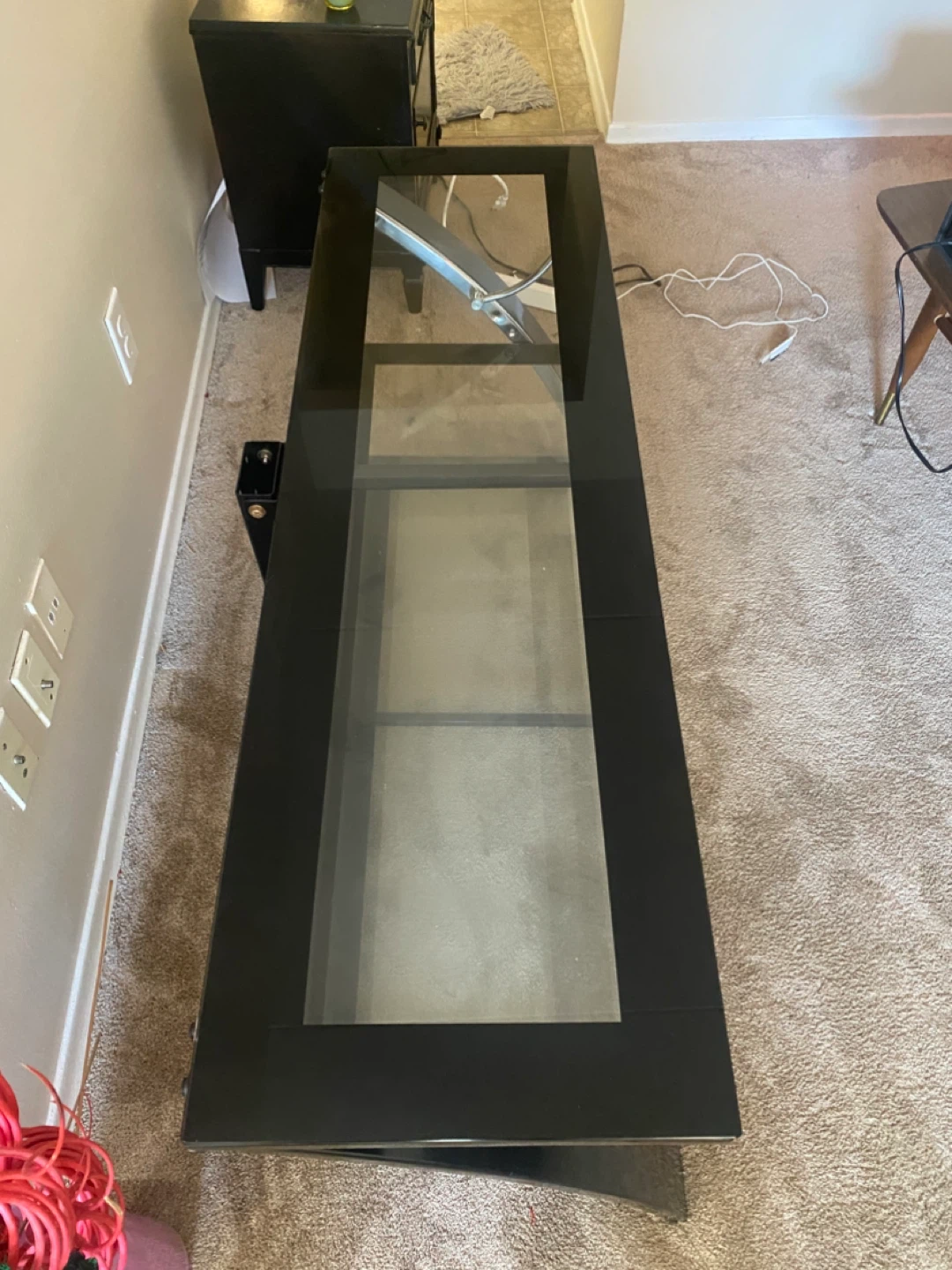 Black Glass TV Stand - photo 5
