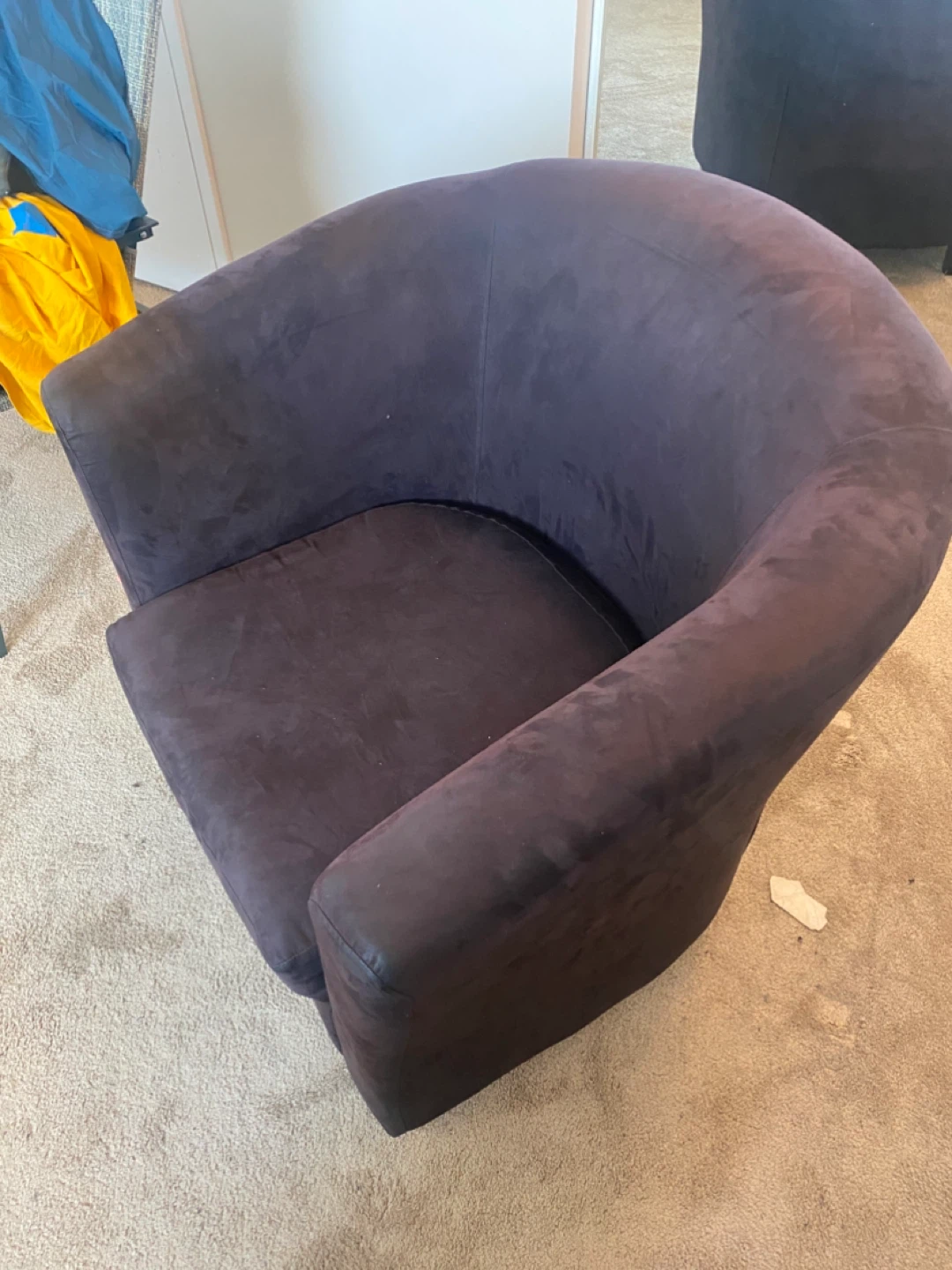 Brown Suede Barrel Chair - photo 4