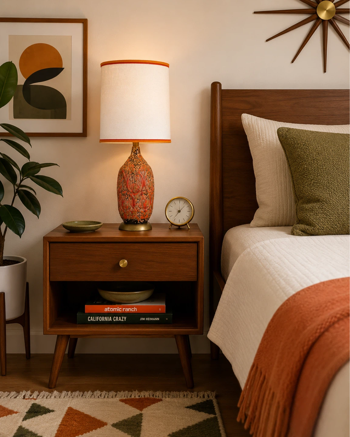 Vintage Mid Century Modern Ceramic Table Lamp - photo 2