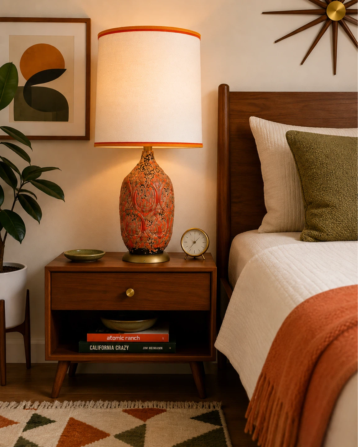 Vintage Mid Century Modern Ceramic Table Lamp