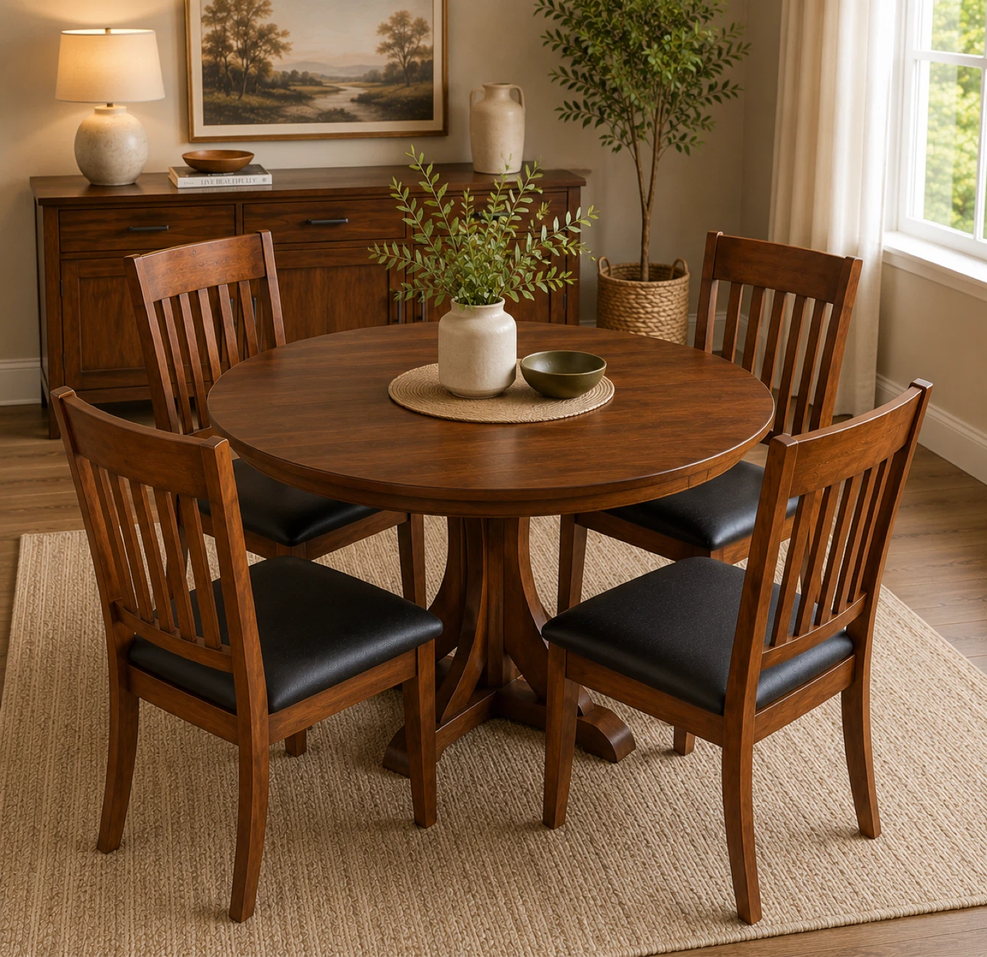 Set of 4 Wood Foldable Dining Chairs - photo 3