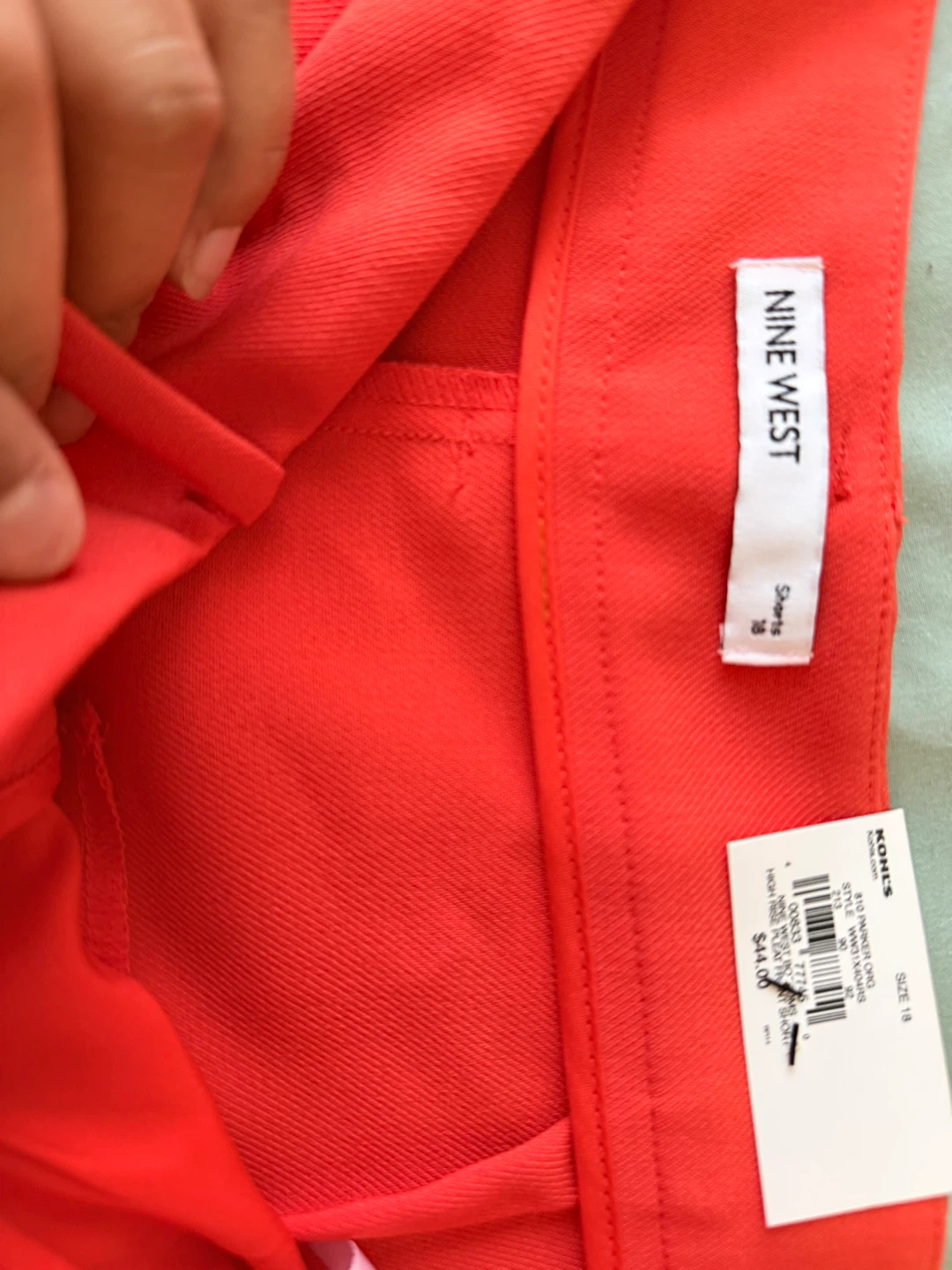 High Waisted Coral Shorts Size 10 - photo 3