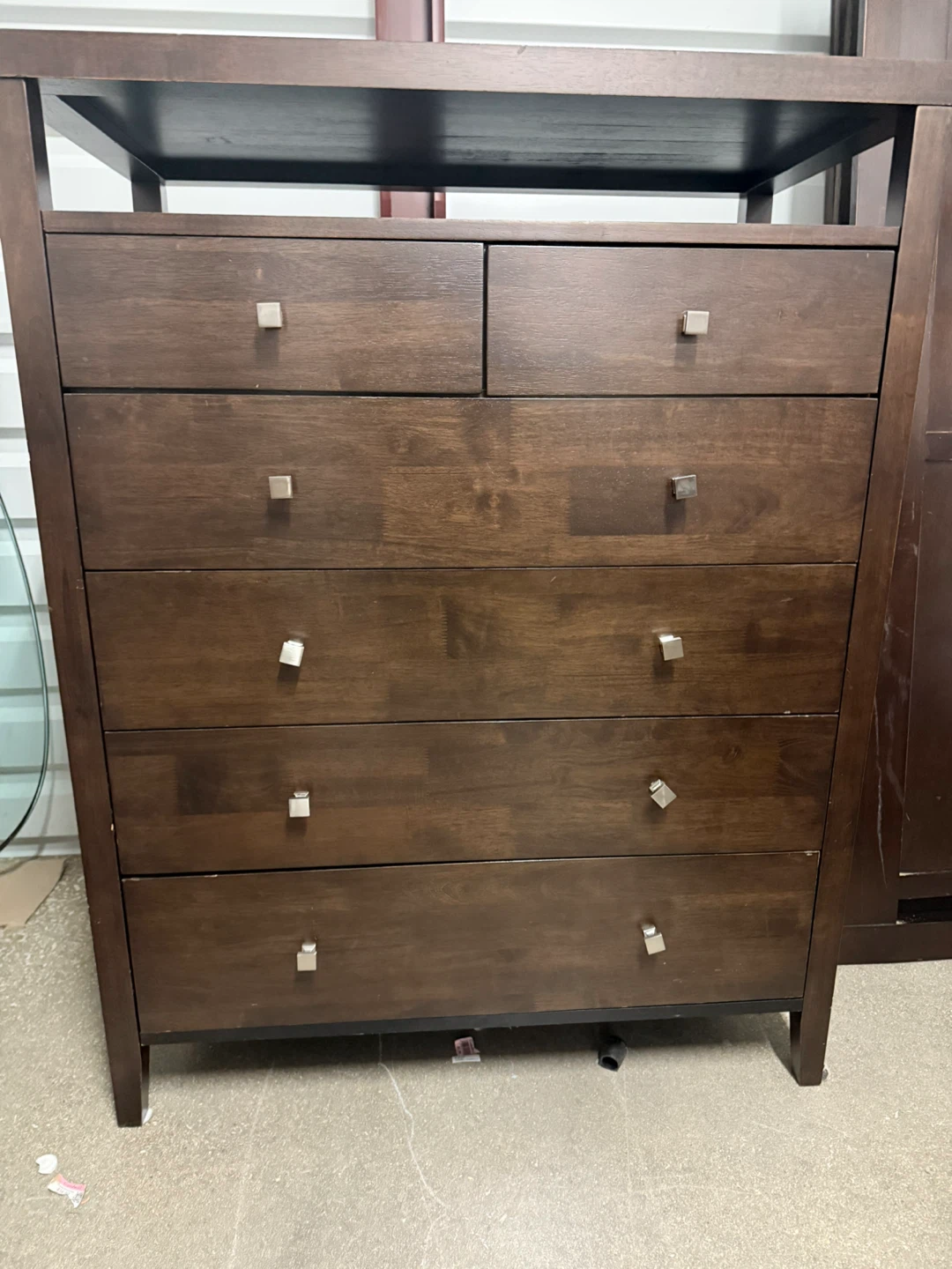 Dark Brown Wooden Dresser with 6 Drawers - photo 4