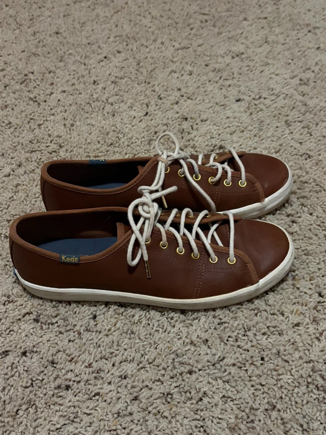 Keds Women's Brown Leather Lace-Up Sneakers - photo 2