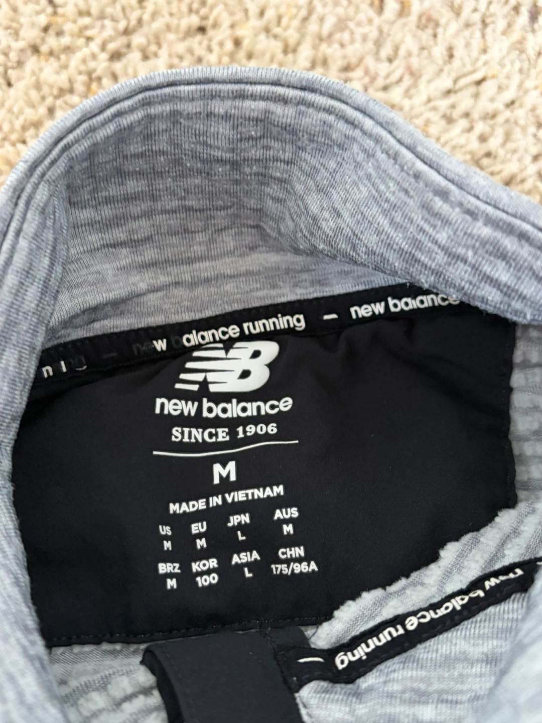 New Balance Men's Running Quarter-Zip Pullover - Grey, Size M - photo 3
