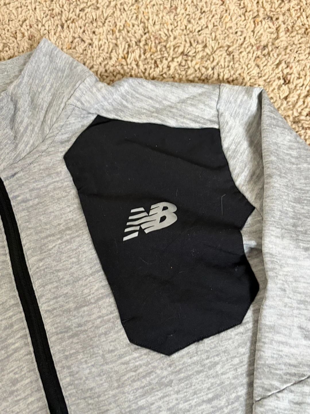 New Balance Men's Running Quarter-Zip Pullover - Grey, Size M - photo 2