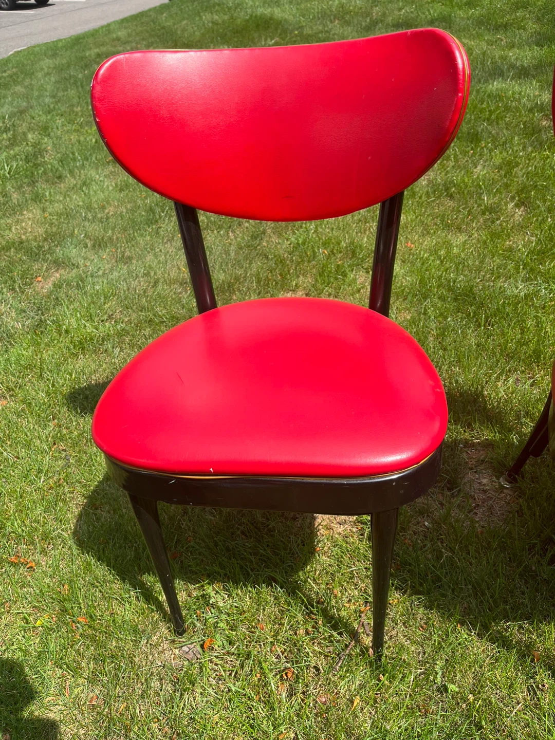 Set of 4 Red Dining Chairs - photo 4
