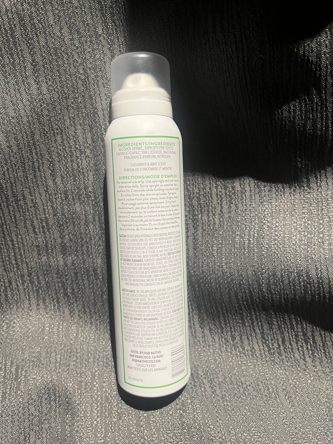 Native Whole Body Deodorant Spray - Cucumber & Mint - photo 2