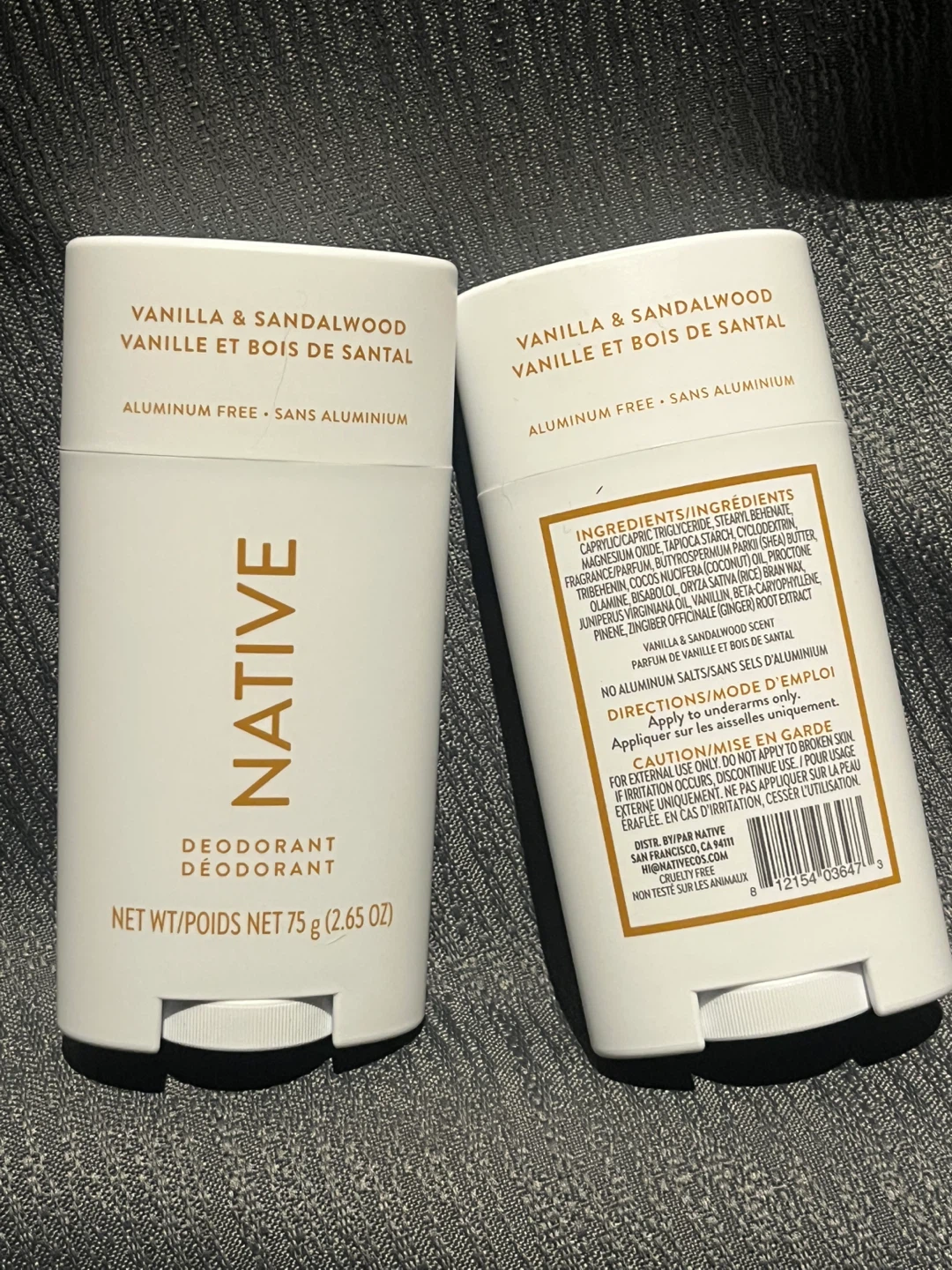 Native Vanilla & Sandalwood Aluminum Free Deodorant - 2 x 75g - photo 2