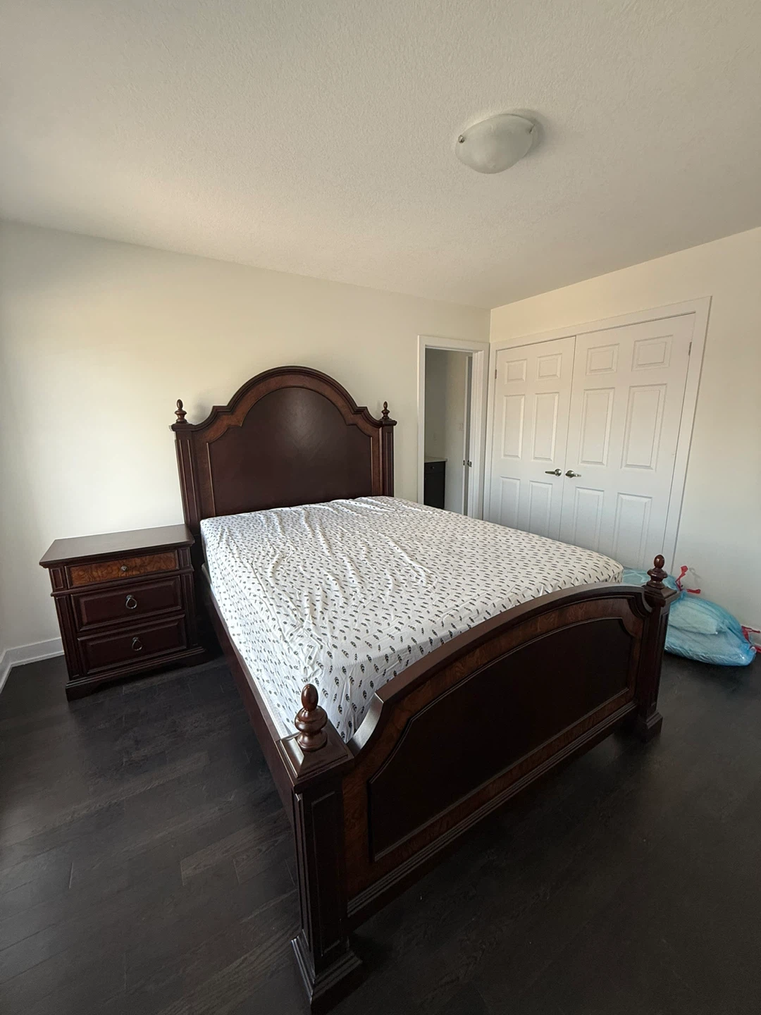 Bombay Dark Wood Queen Bed Frame with Headboard and Footboard