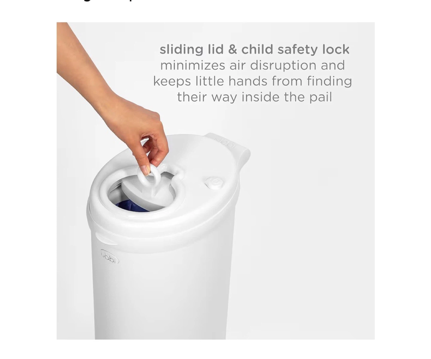 Ubbi Diaper Pail - White - photo 5