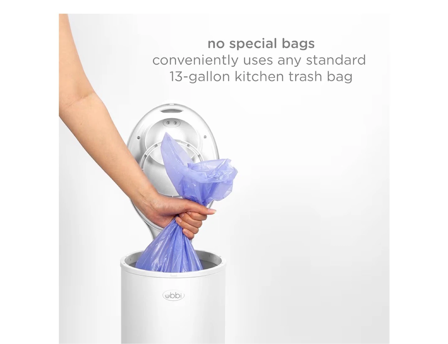 Ubbi Diaper Pail - White - photo 3