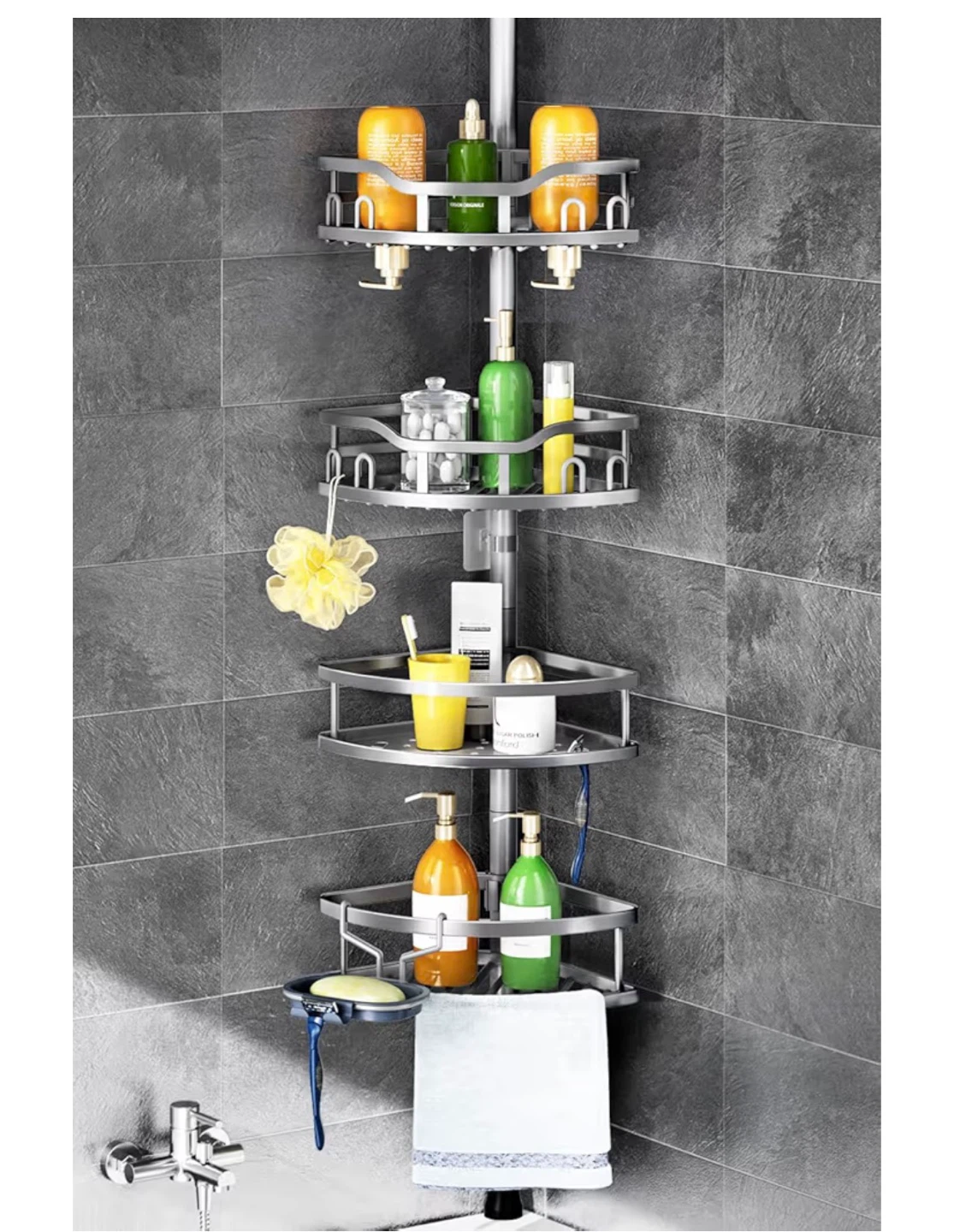 Telescopic Corner Shelf Organizer