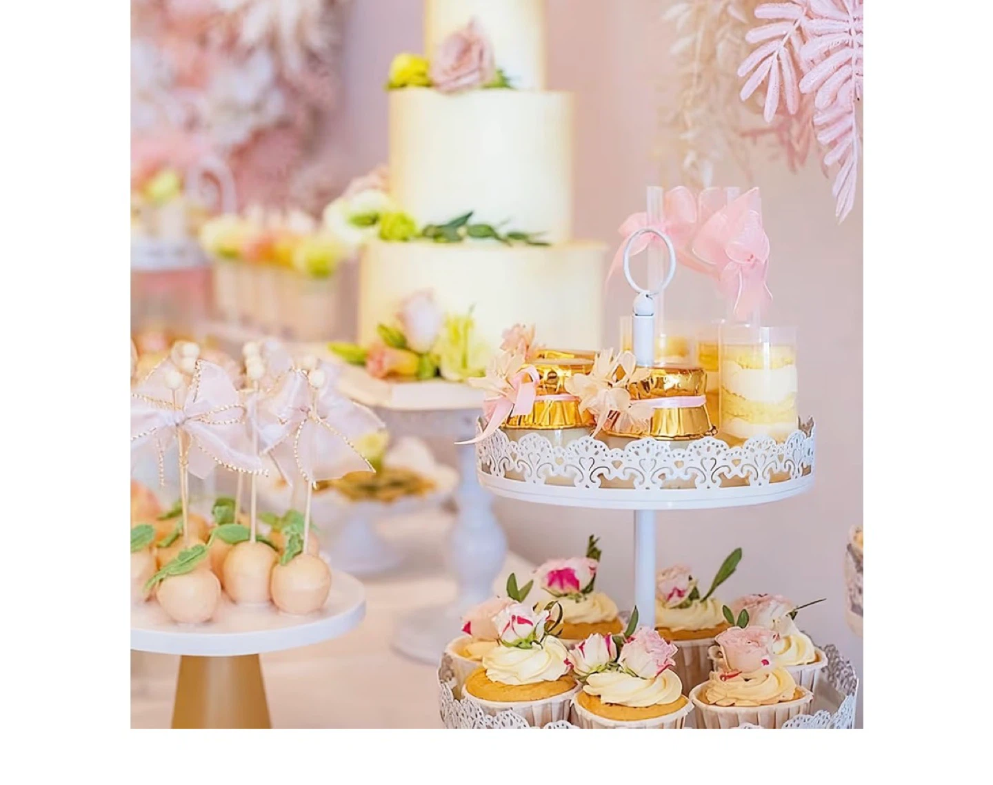 White Metal Dessert Stand Set - photo 4