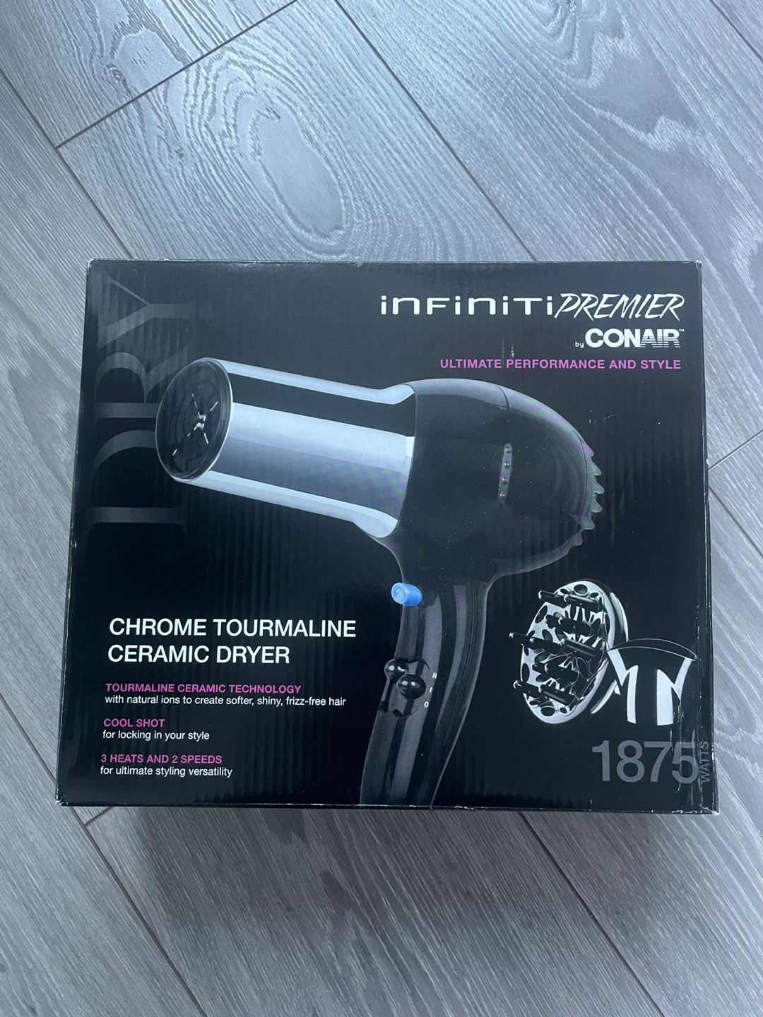 Conair 1875 Watts Chrome Ceramic Ionic Dryer