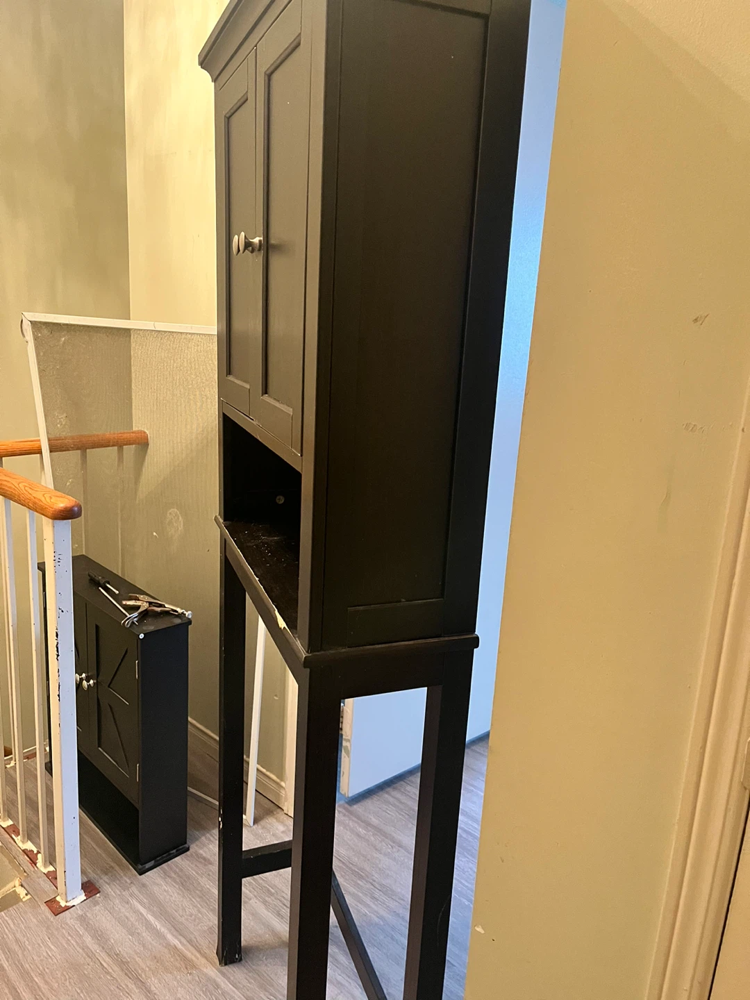Black Storage Cabinet with Doors - photo 5