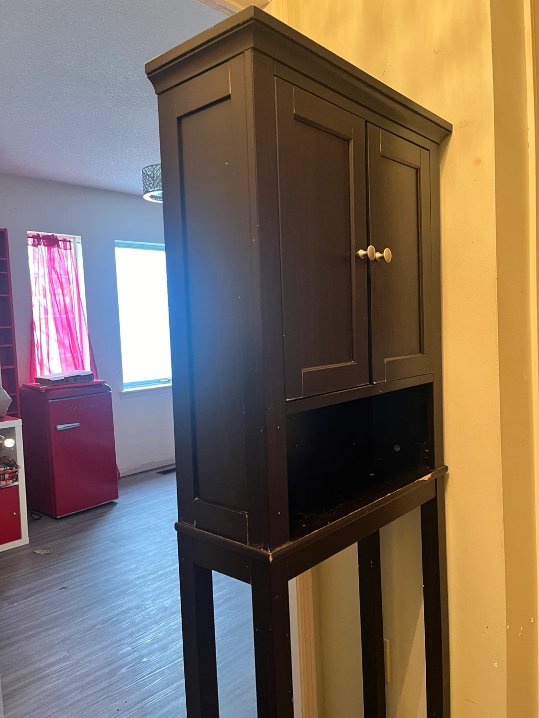 Black Storage Cabinet with Doors - photo 3