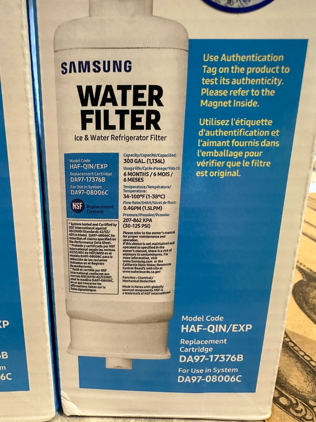 2 BOXES of Samsung Water Filter Cartridge DA97-17376B - photo 5