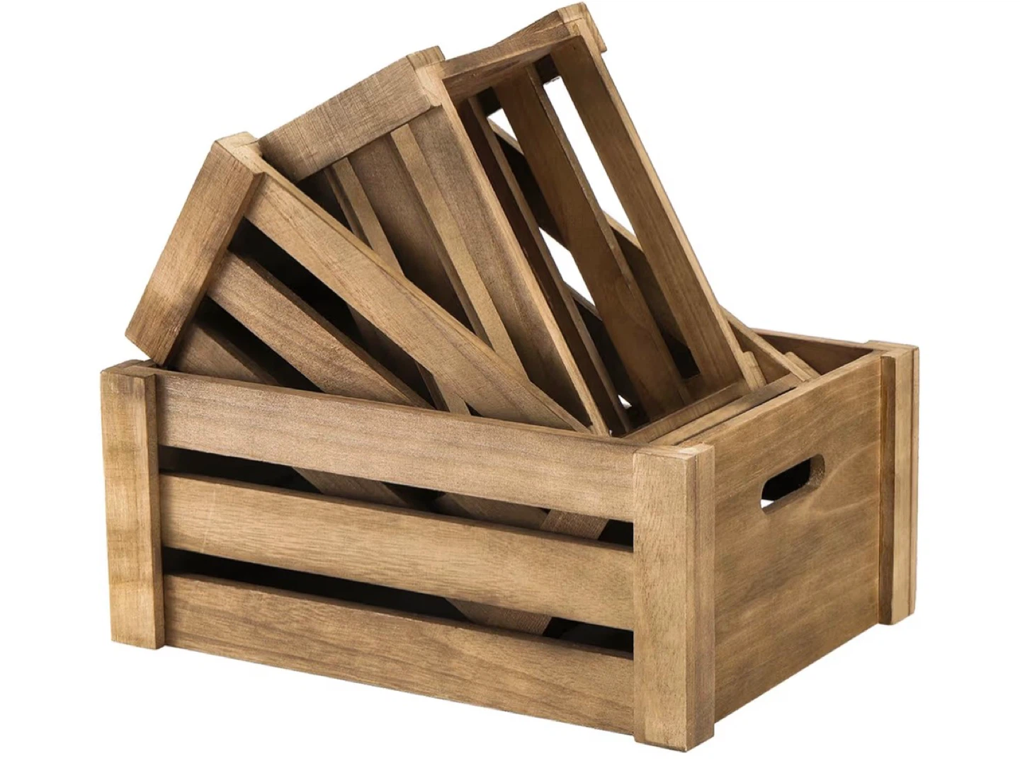 Set of 3 Wooden Crates - photo 5