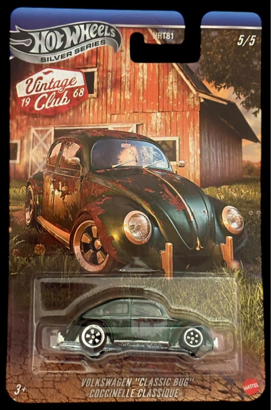 Hot Wheels Silver Series Vintage Club '68 Volkswagen Classic Bug