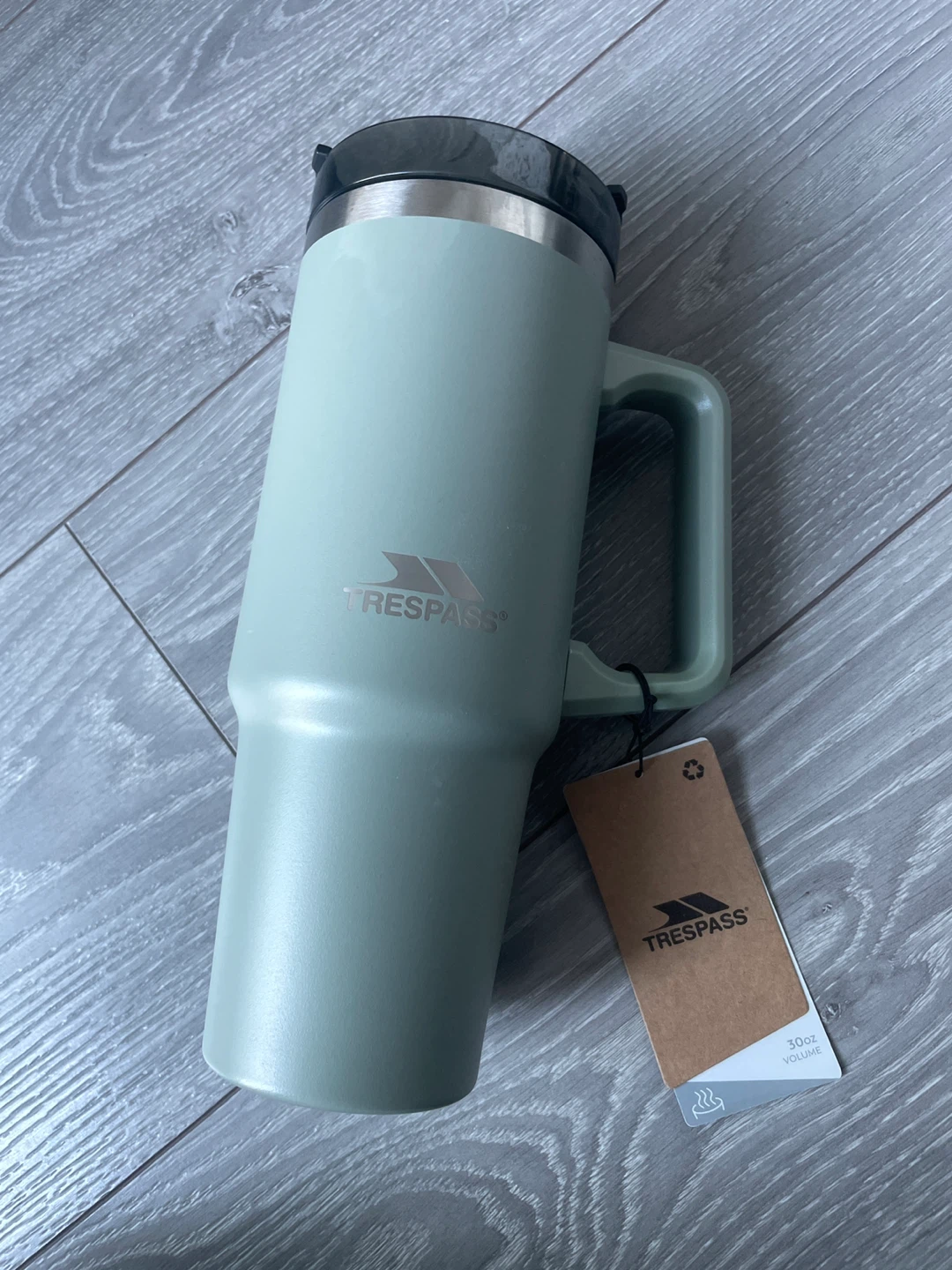 Trespass 30OZ STAINLESS STEEL MUG BIGUP WITH STRAW