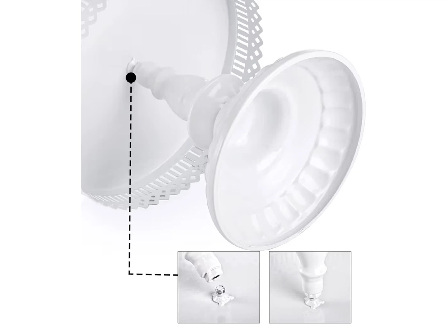 White Metal Cake Stand Set - photo 4