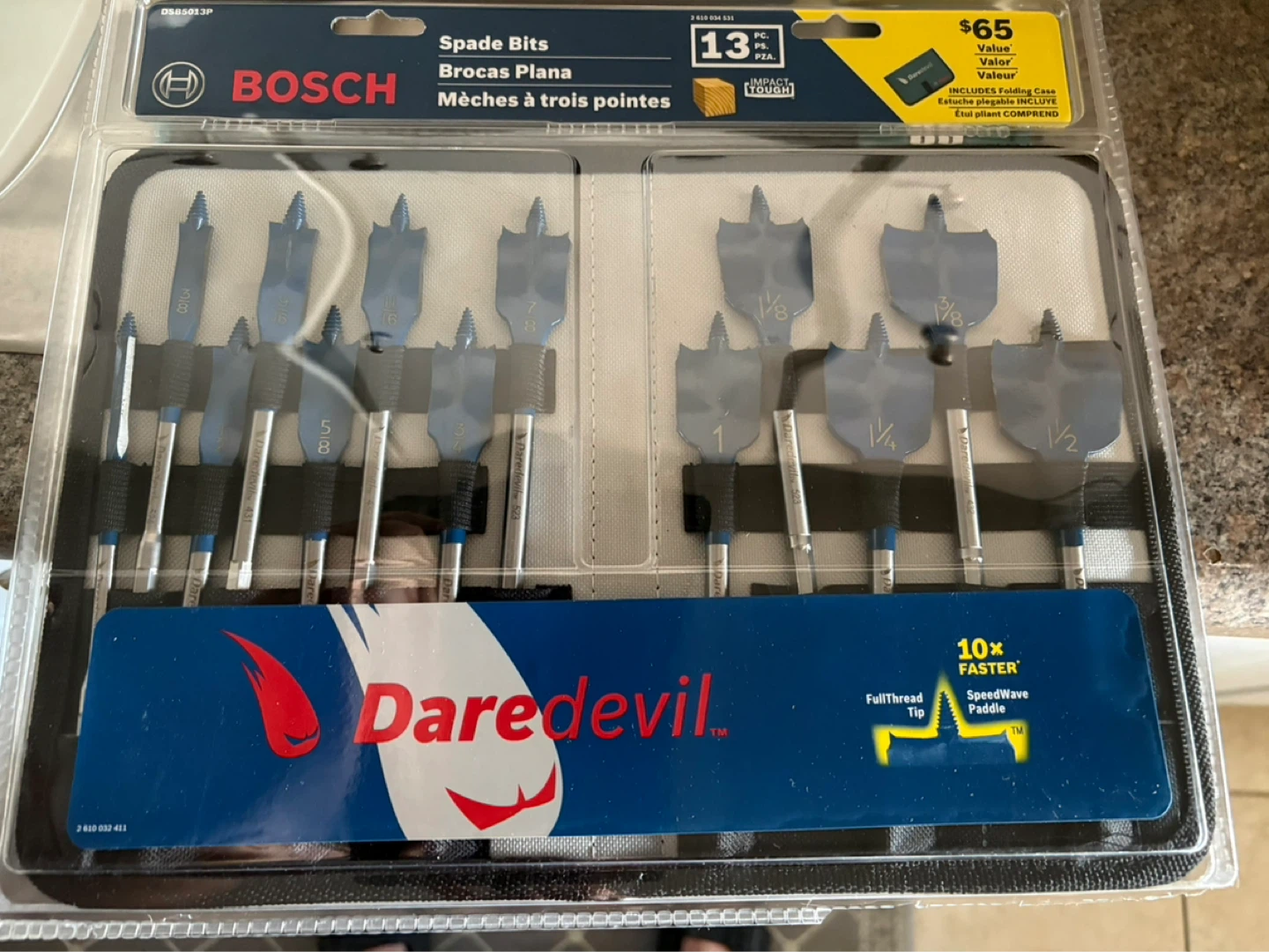 BOSCH Daredevil 13-Piece Spade Bit Set