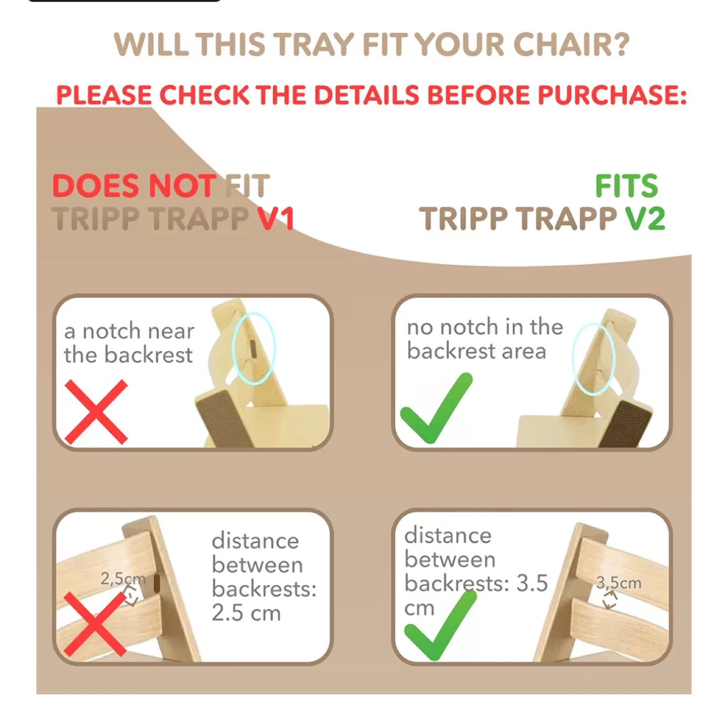 Aftermarket Tray for Tripp Trapp High Chair (V2) - photo 3