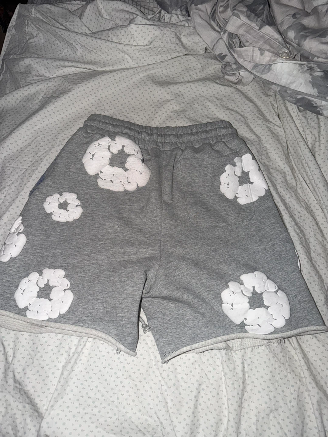 Denim Tears Grey Cloud Print Sweat Shorts Size S - photo 2