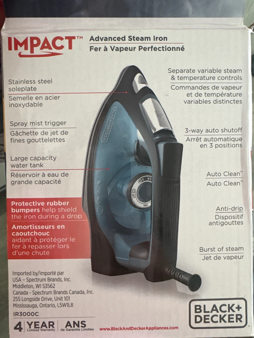 Black+Decker IMPACT Advanced Steam Iron IR3000C - photo 5