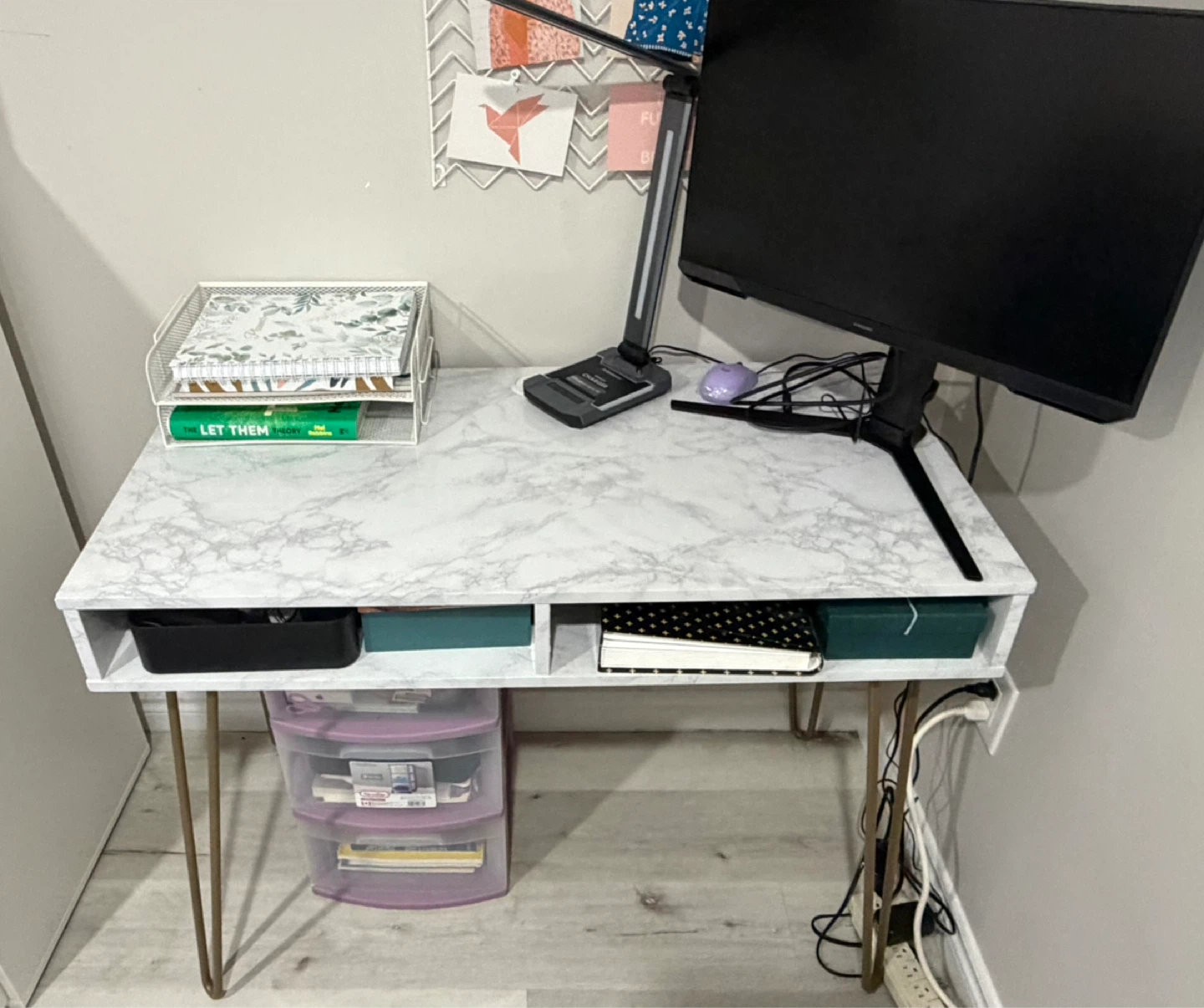 White Marble desk