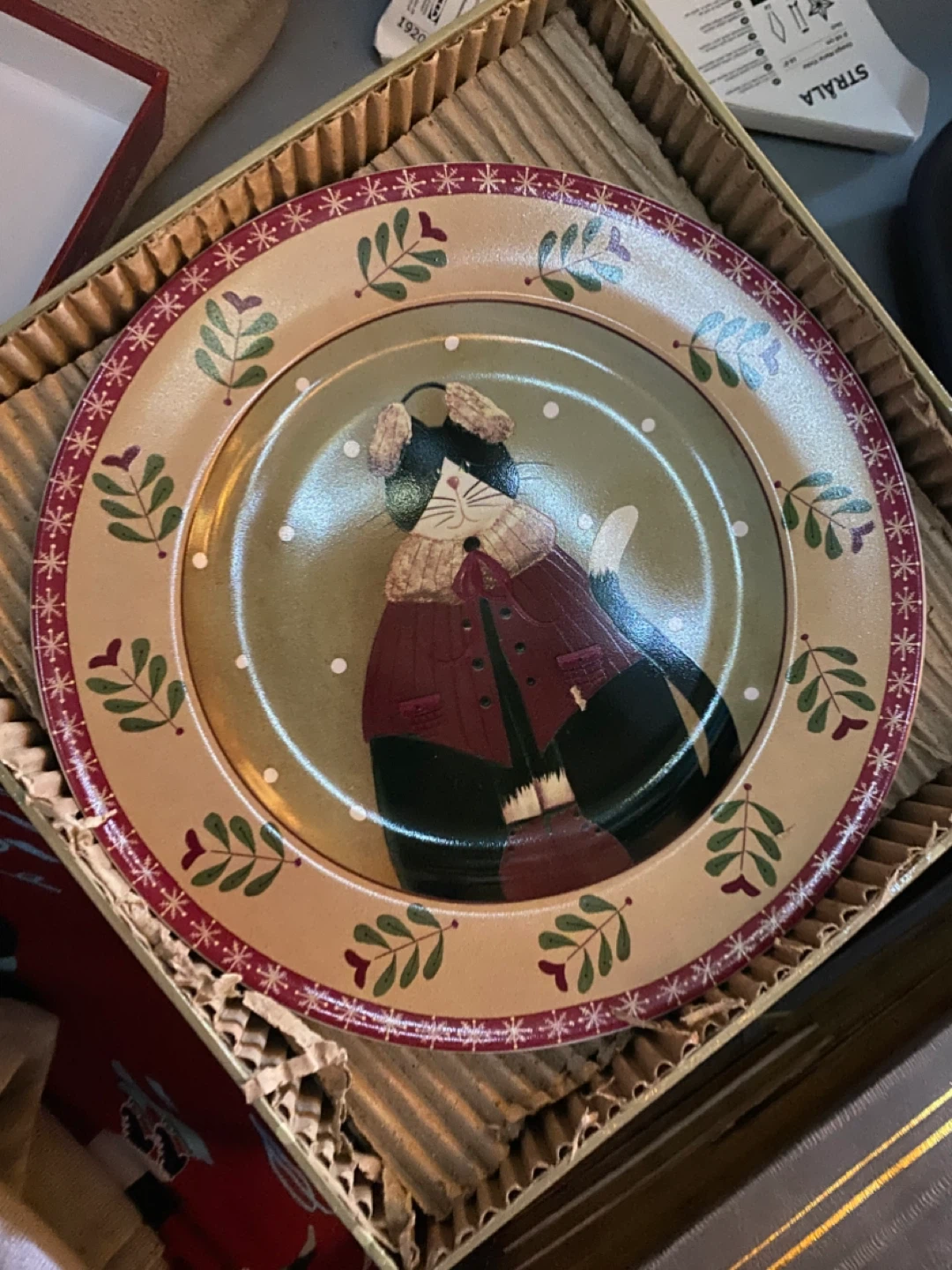 Oneida Holiday Cats Stoneware Salad/Dessert Plates Set of 4 - photo 3