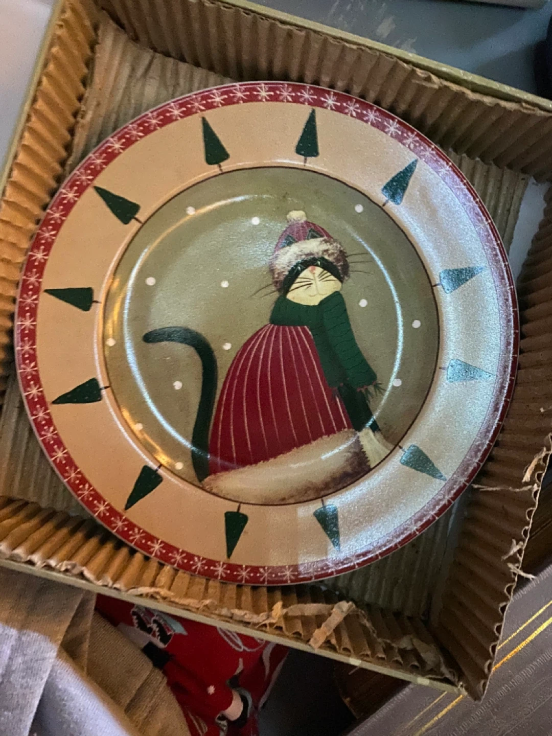 Oneida Holiday Cats Stoneware Salad/Dessert Plates Set of 4 - photo 2