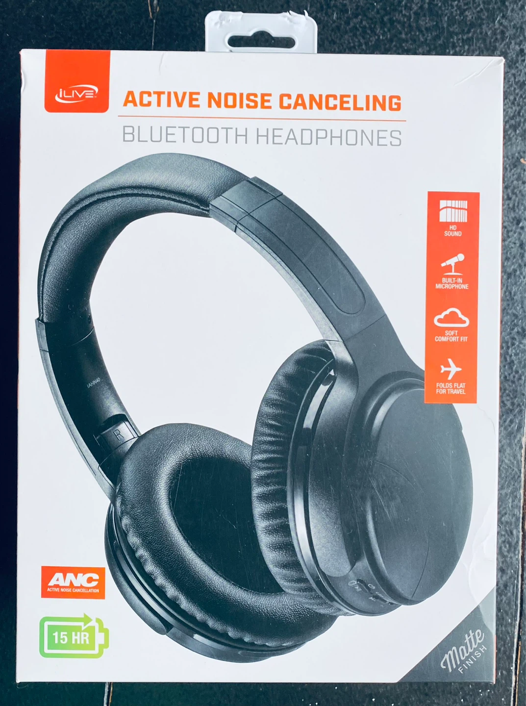 iLIVE Active Noise Canceling Bluetooth Headphones