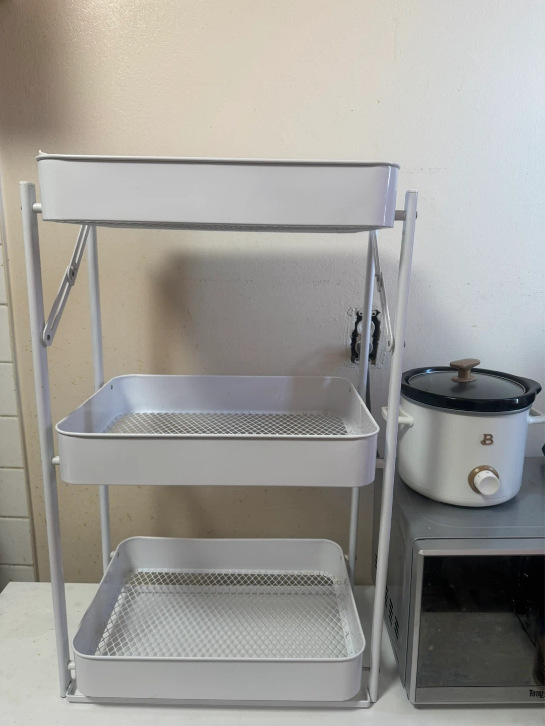 White 3-Tier Rolling Storage Cart