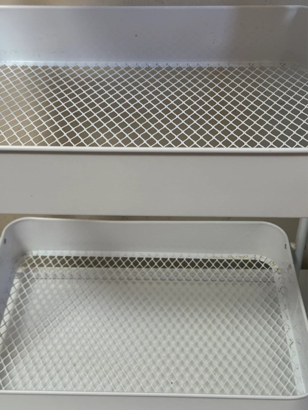 White 3-Tier Rolling Storage Cart - photo 2
