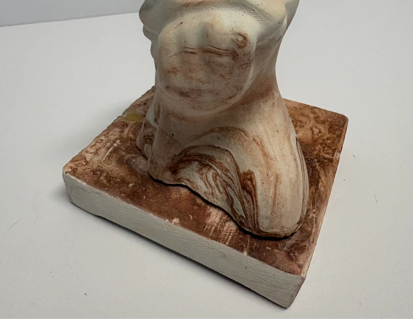 Handmade face sculpture planter or trinket box - photo 2