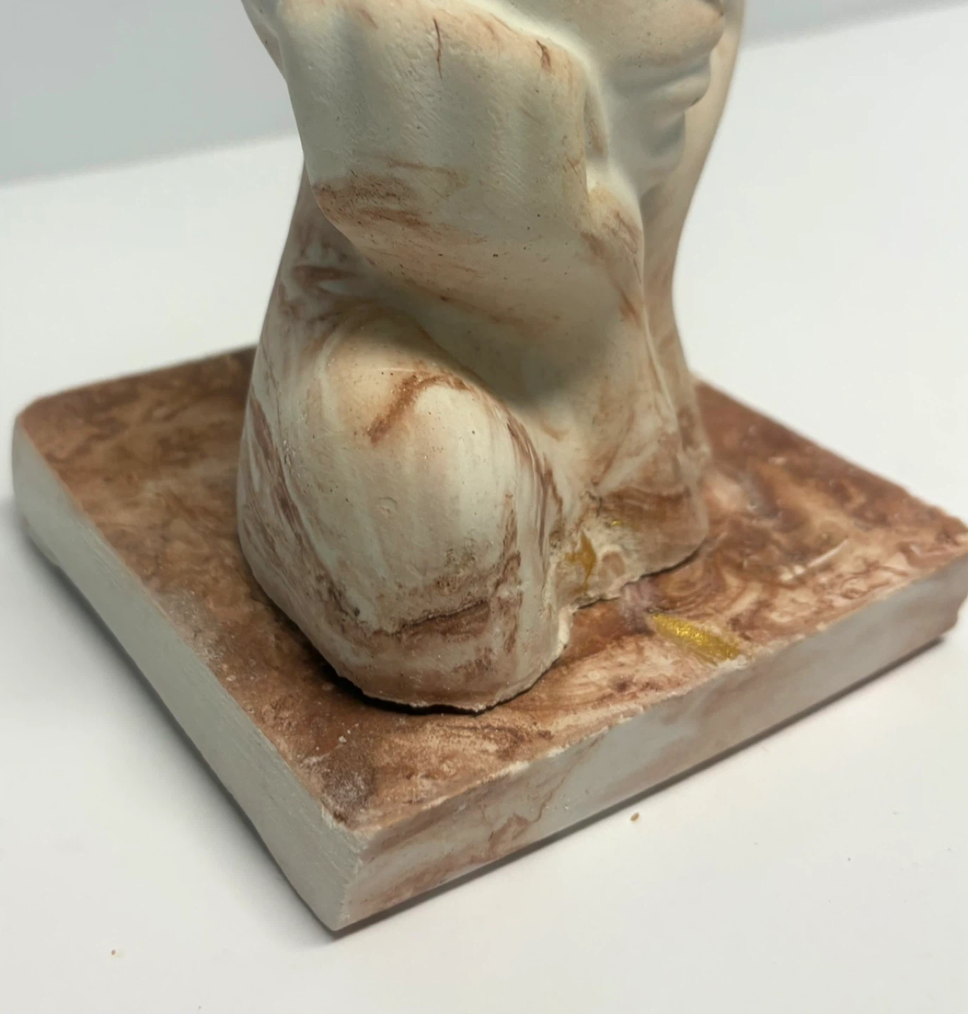 Handmade face sculpture planter or trinket box - photo 3