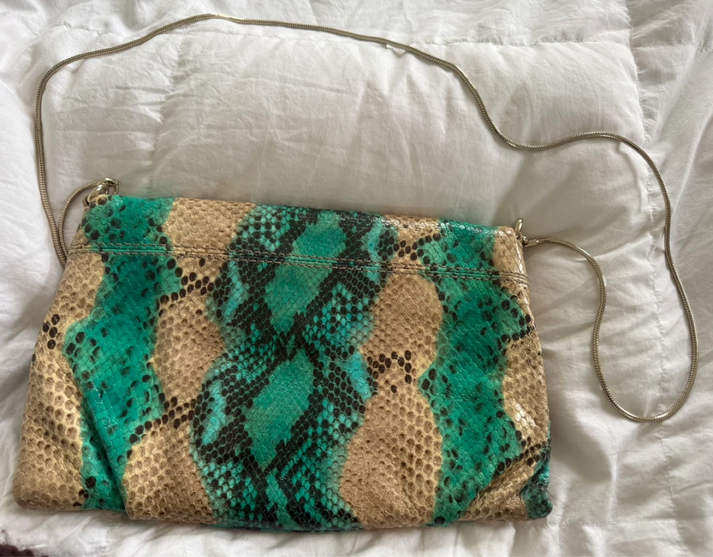 Kate Spade New York Snake Print Clutch with Chain - photo 3