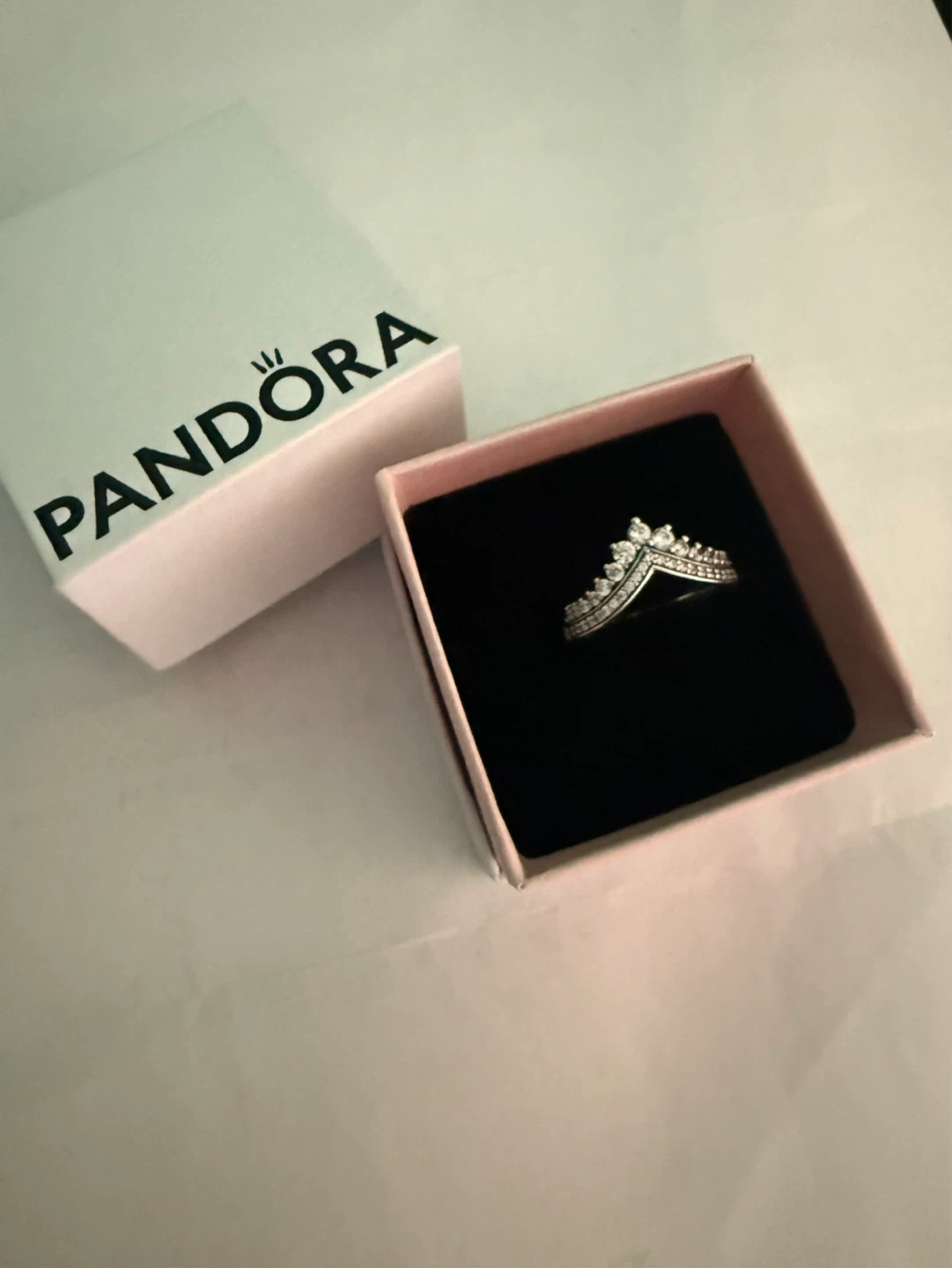 Pandora Wishbone Ring with Crystals - photo 3