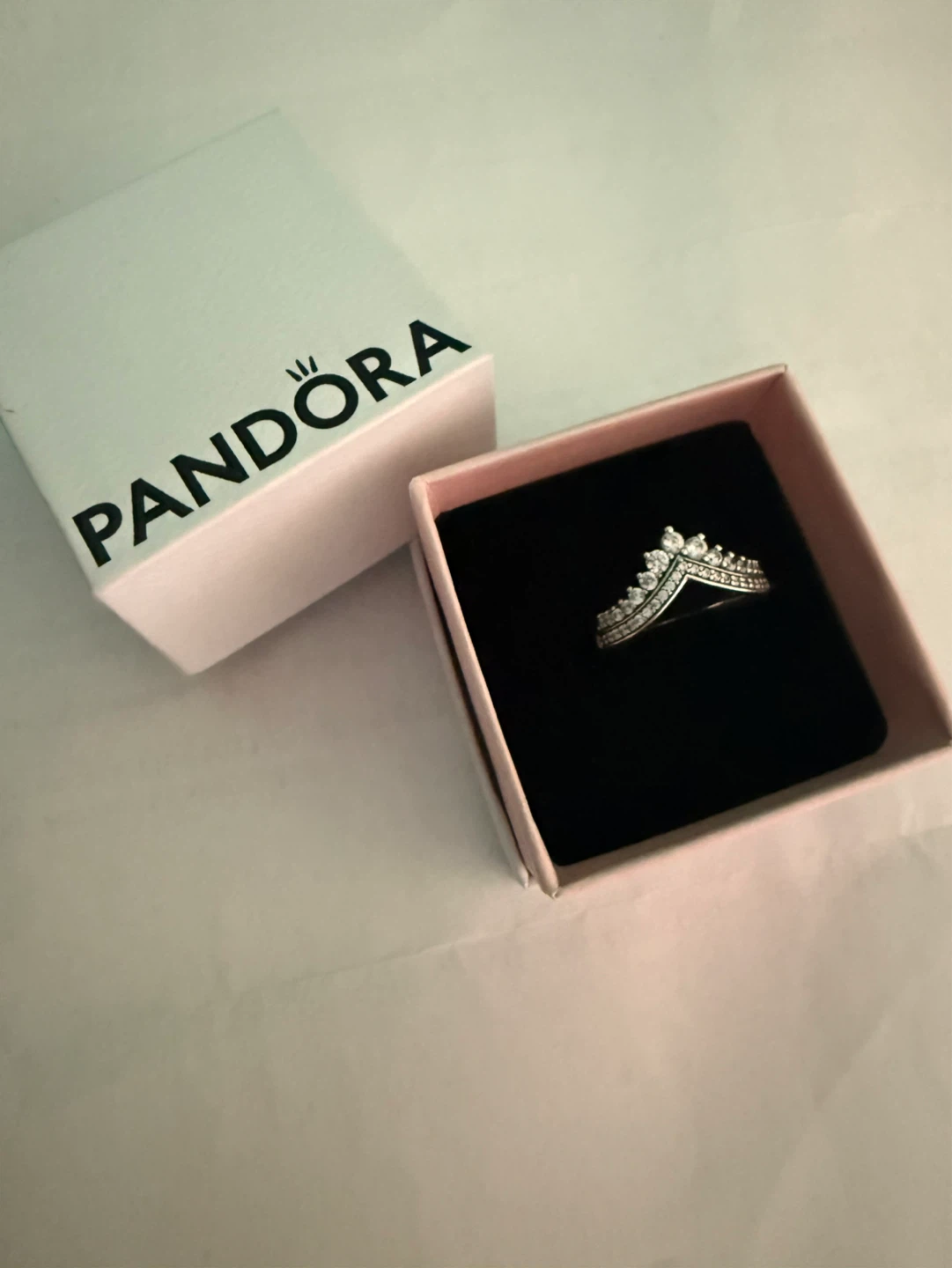 Pandora Wishbone Ring with Crystals - photo 4
