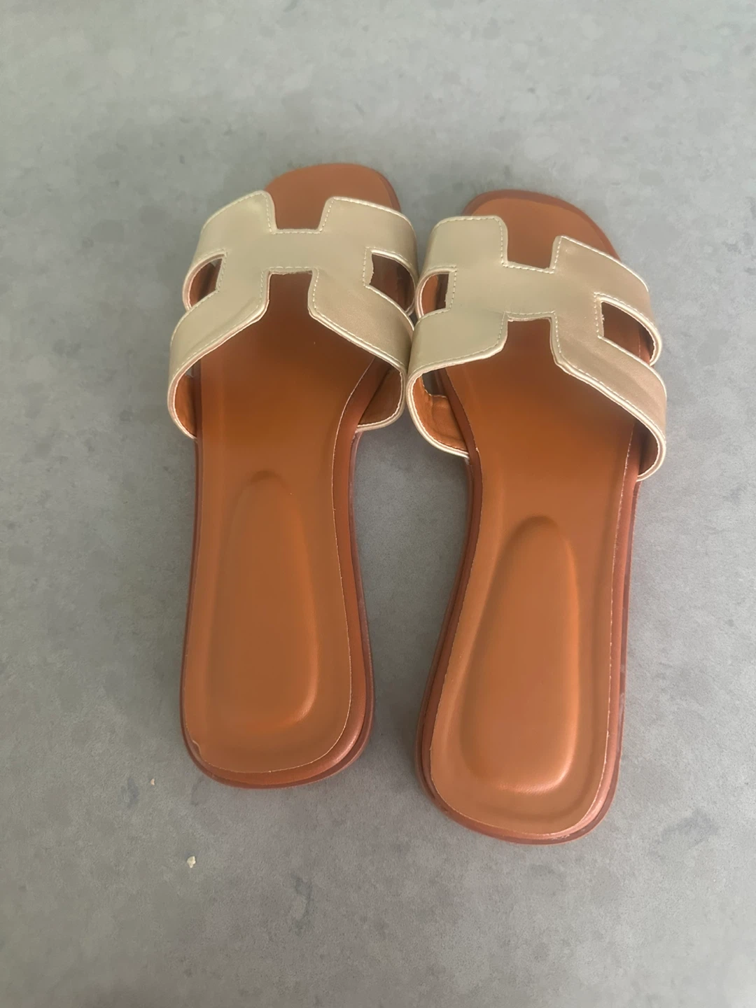 Gold Strap Slides Sandals - photo 2