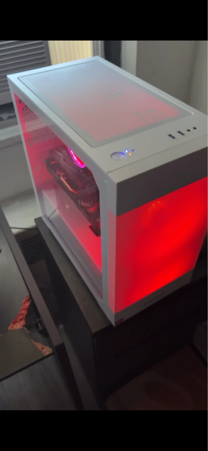 AMD White Gaming PC Case with RGB Lighting - photo 5
