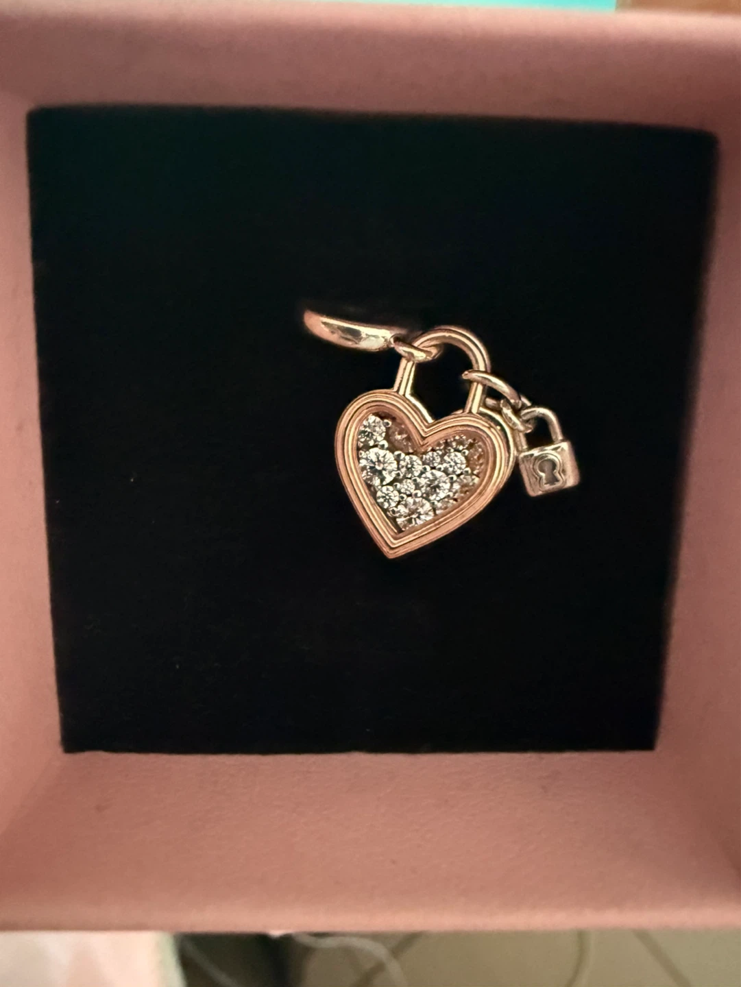Pandora Rose Two-Tone Heart Lock Charm - photo 4