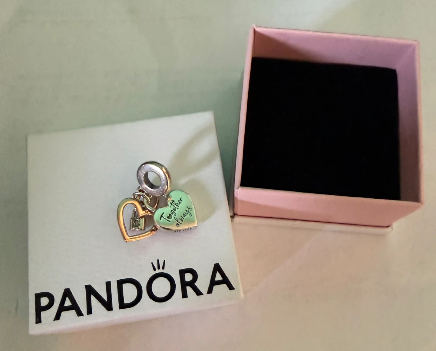 Pandora Rose Two-Tone Heart Lock Charm - photo 2