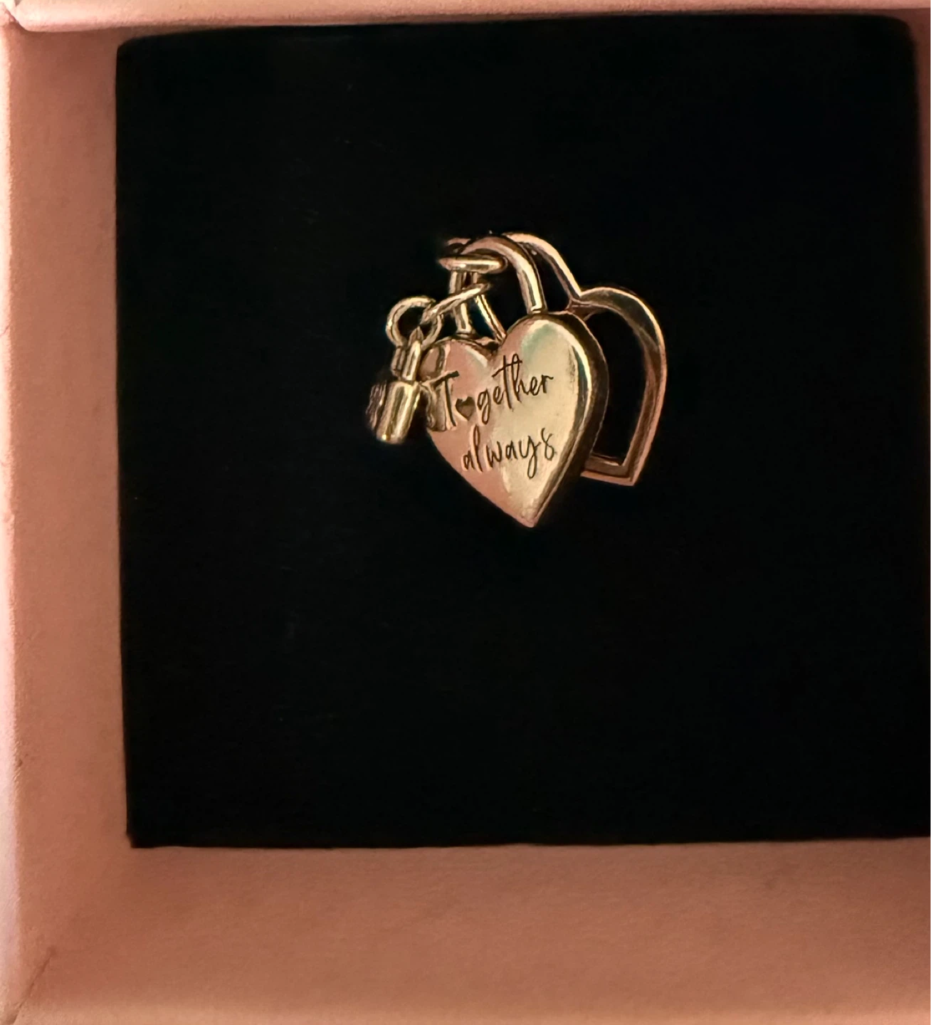 Pandora Rose Two-Tone Heart Lock Charm - photo 5