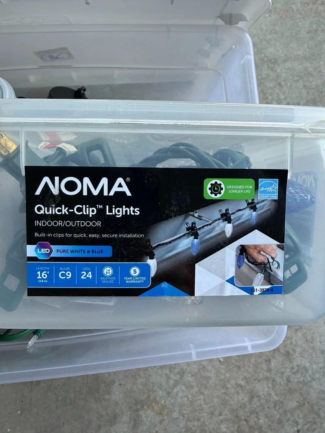 NOMA Quick-Clip Indoor/Outdoor Lights (Pure White & Blue) - photo 2
