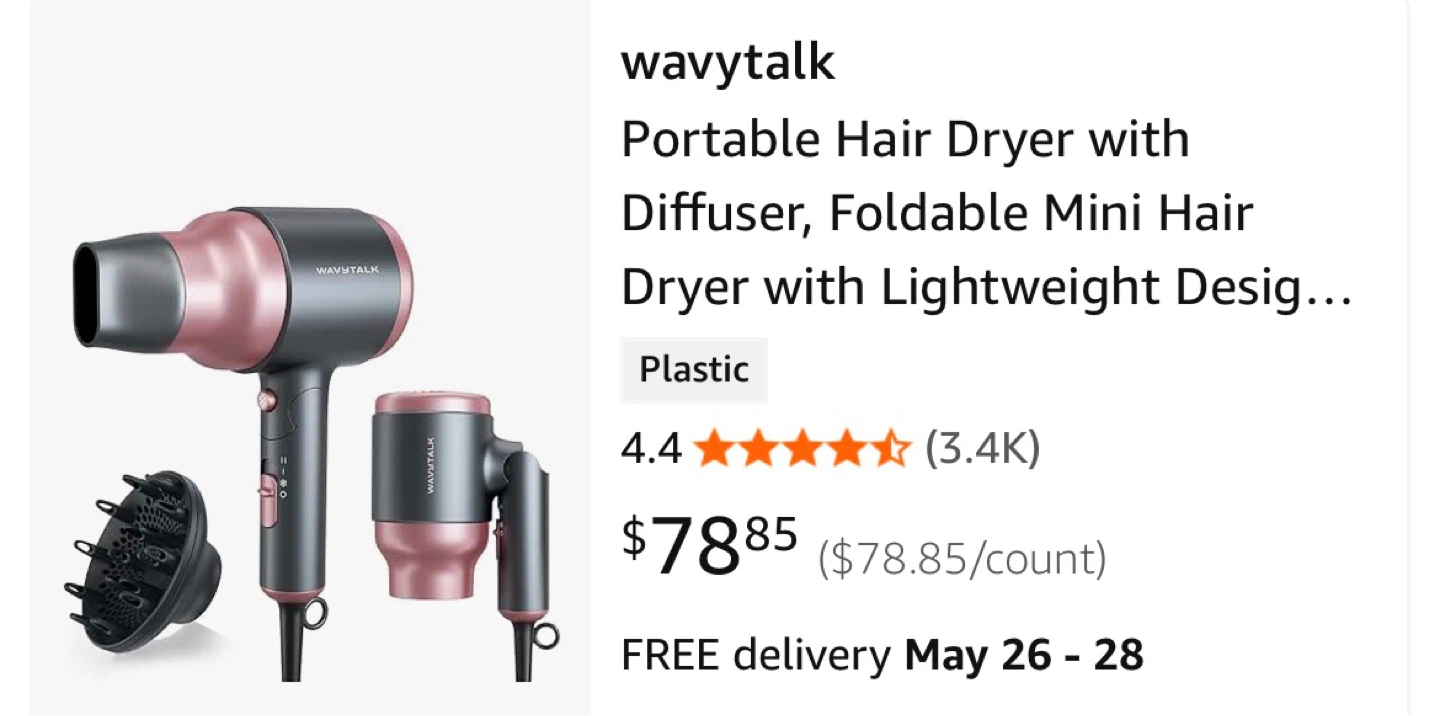 BRAND NEW Wavytalk Ionic Hair Dryer - photo 3
