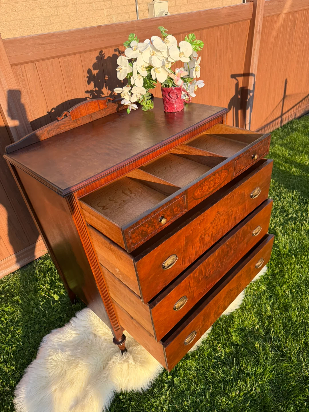 Antique Tallboy Dresser - photo 3