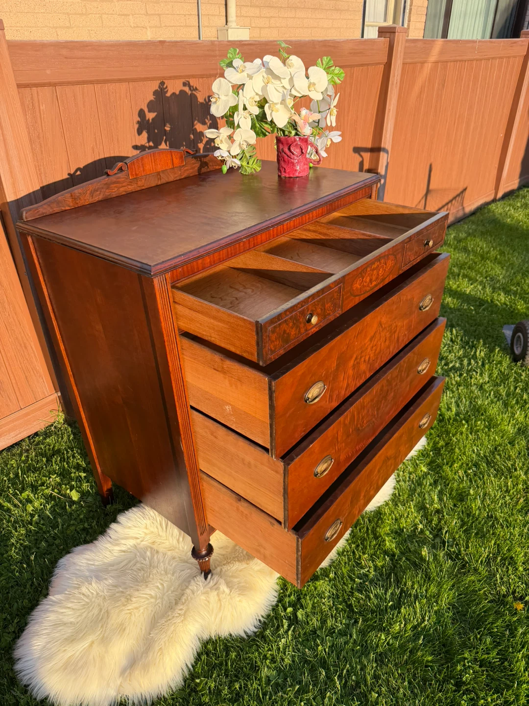 Antique Tallboy Dresser - photo 4